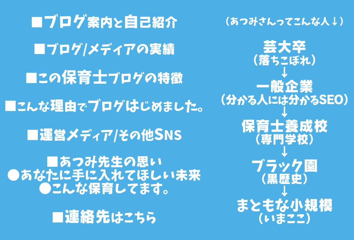 あつみ先生のプロフィールとブログ案内 男性保育士あつみ先生の保育日誌 おすすめ絵本と制作アイデア